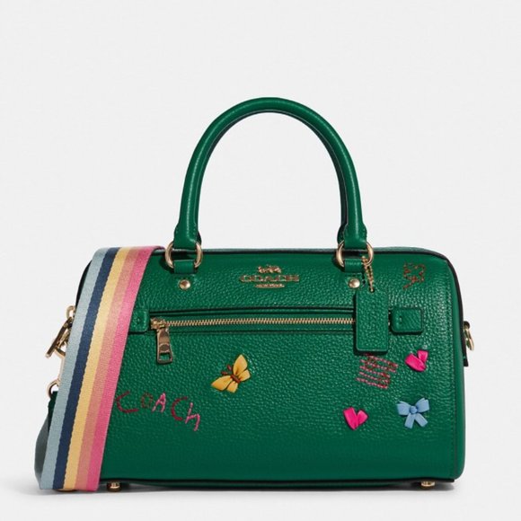 Coach Handbags - COACH Satchel With Diary Embroidery With FREE Twillies